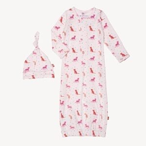 NEVER WORN Magnetic Me cheetah bonita organic cotton magnetic cozy sleeper gown